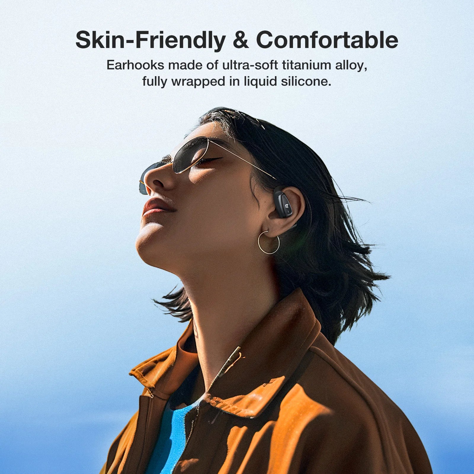 BR-CT3 Mini Open Ear Headphone Wireless Earphone bluetooth 5.4 Light Comfortable Ear Hooks Clear Call IPX7 Waterproof Sports