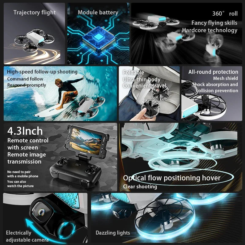 Drone 4k Profesional  Gimbal 360° obstacle avoidance 1KM Foldable RC with screen Quadcopter Dron