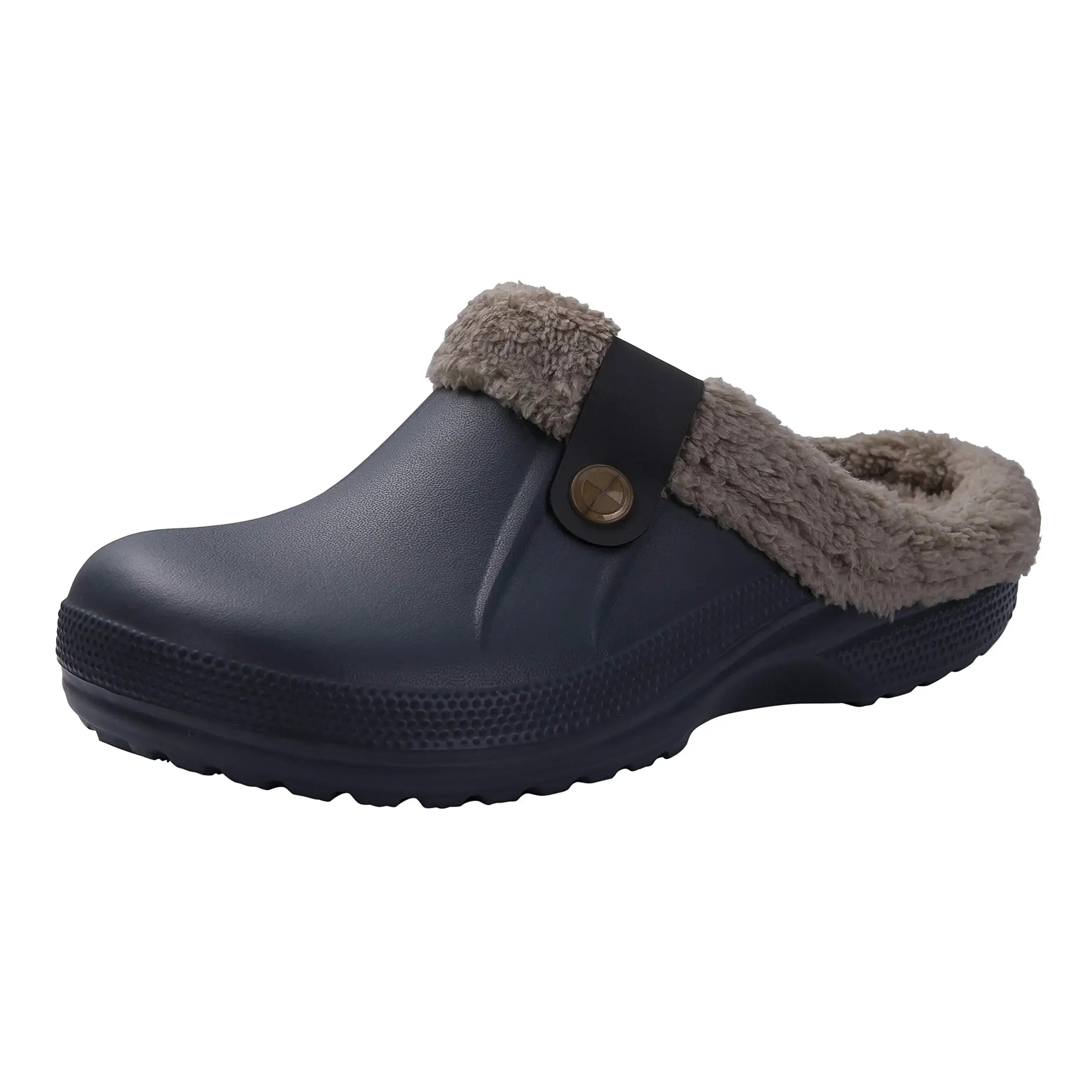 Pallene Fur Lined Clogs Women Men Waterproof Graden Shoes Winter Fuzzy Slippers Plush Bedroom Shoes Outdoor Fashion Fur Clogs
