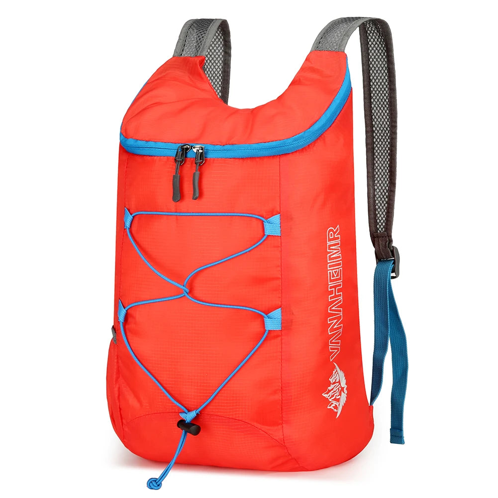 10L Outdoor Climbing Cycling Travel Knapsack Splashproof Folding Hiking Daypack Ultralight Camping Hiking Backpack for Men Women