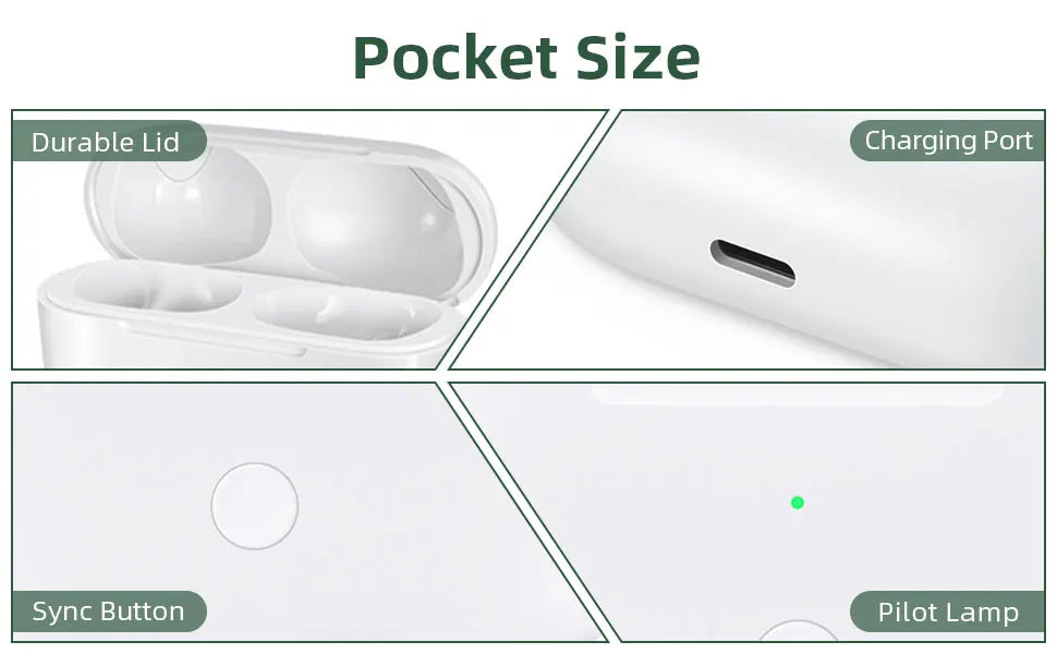 Replacement For AirPod Pro1 2 Charging Case with AirPods 4st&2nd Generation Wireless Charging box Bluetooth Pairing For Apple 3