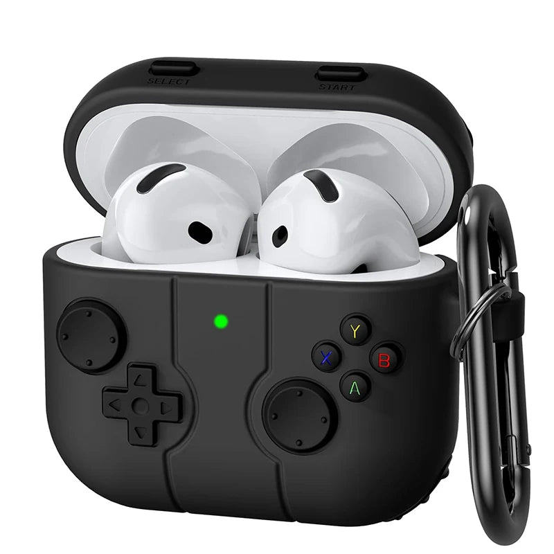 Earphones Case For Apple Airpods 4 3 Cute Cartoon 3D Game Controller Silicone Shockproof Shell Accessories For Air Pods Pro 2 1