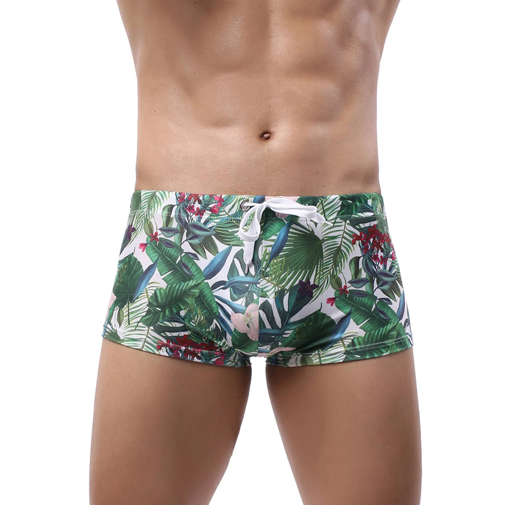 Hot Sell Swimwear Man Swimming Boxers Shorts Sexy Swimsuit Men Low Waist Swim Trunks Sunga hombre Bathing Suit