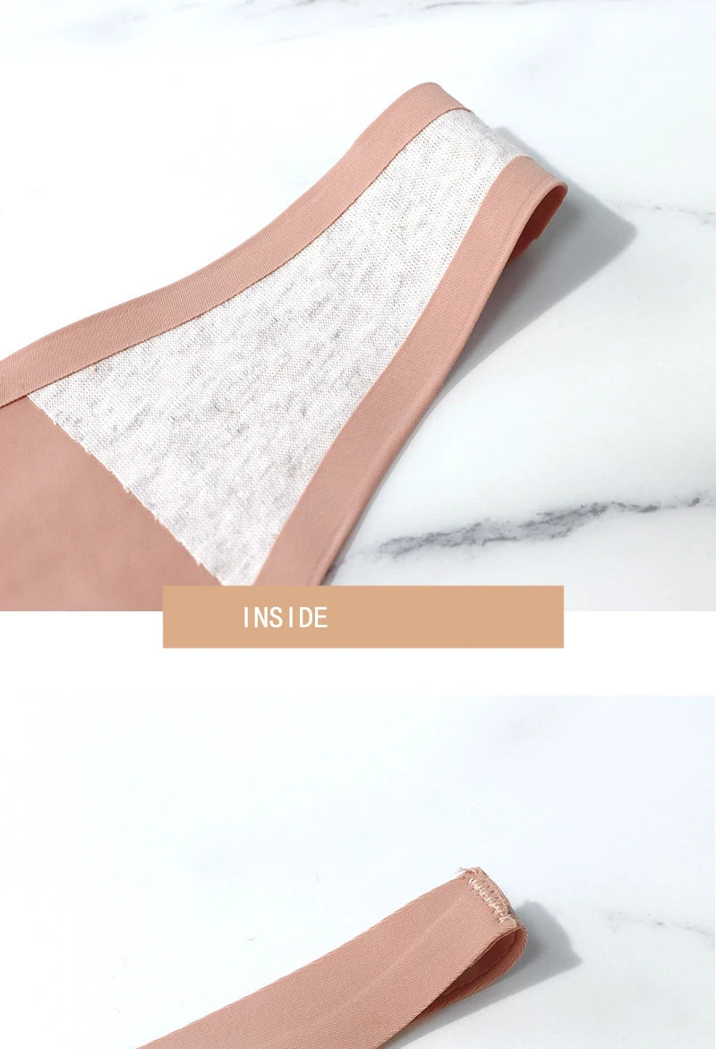 Ice Silk Seamless Panties For Women Soft Thin Band Thongs Woman Satin Underwear Female Bikini Panties String Tangas Mujer