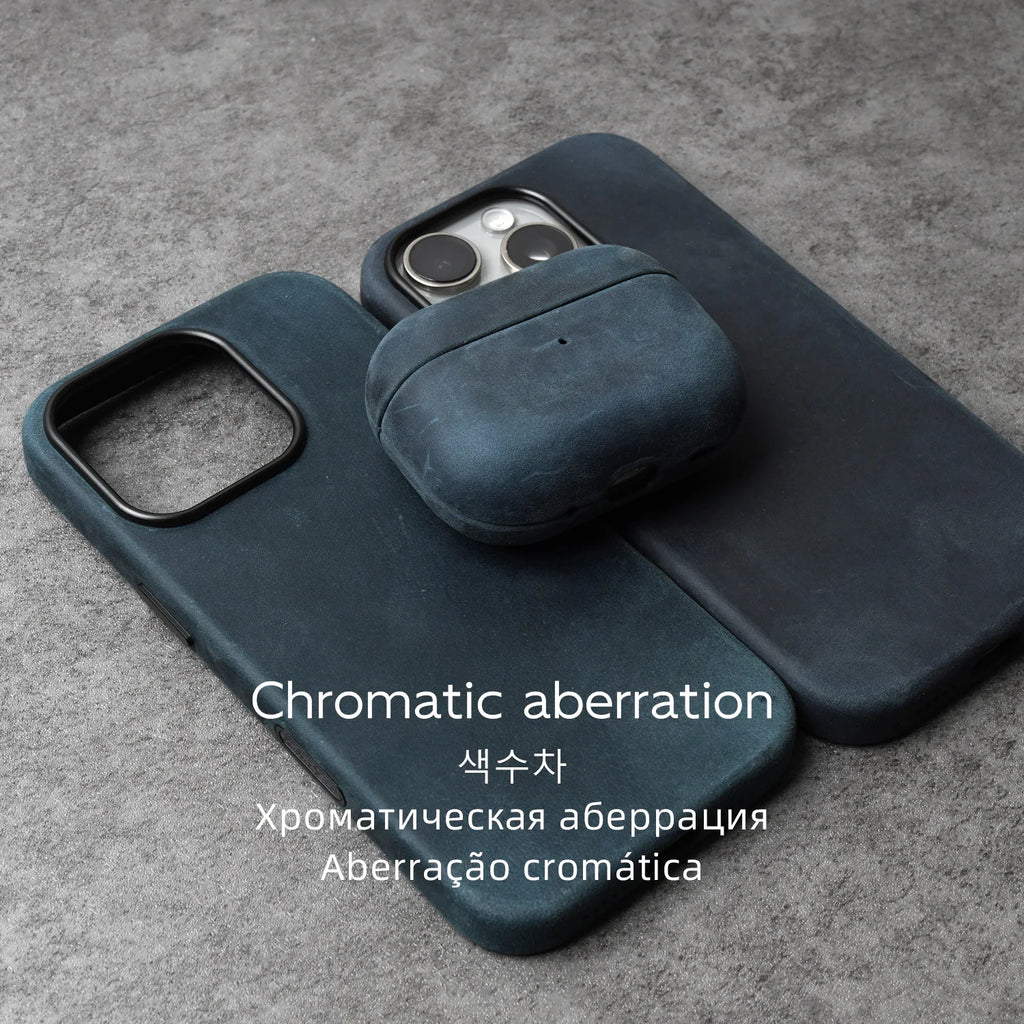 YMW Crazy Horse Genuine Leather Case for AirPods Pro 3 2 Luxury Cowhide Cases Wireless Bluetooth Headset Cover