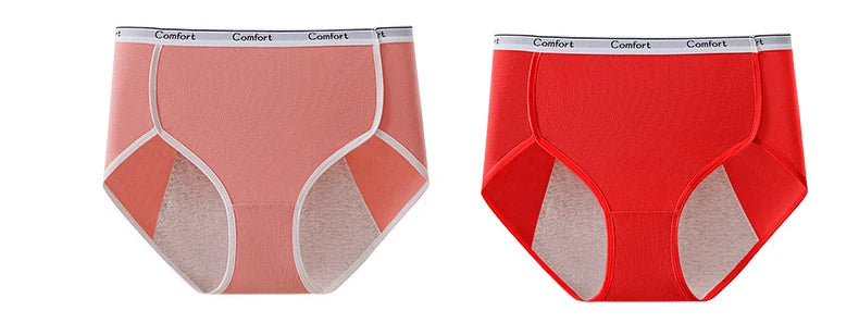 3pcs Girl Menstrual Panties Women's Physiological Briefs Ladies Period Leak Proof Panty High Waist Cotton Underwear