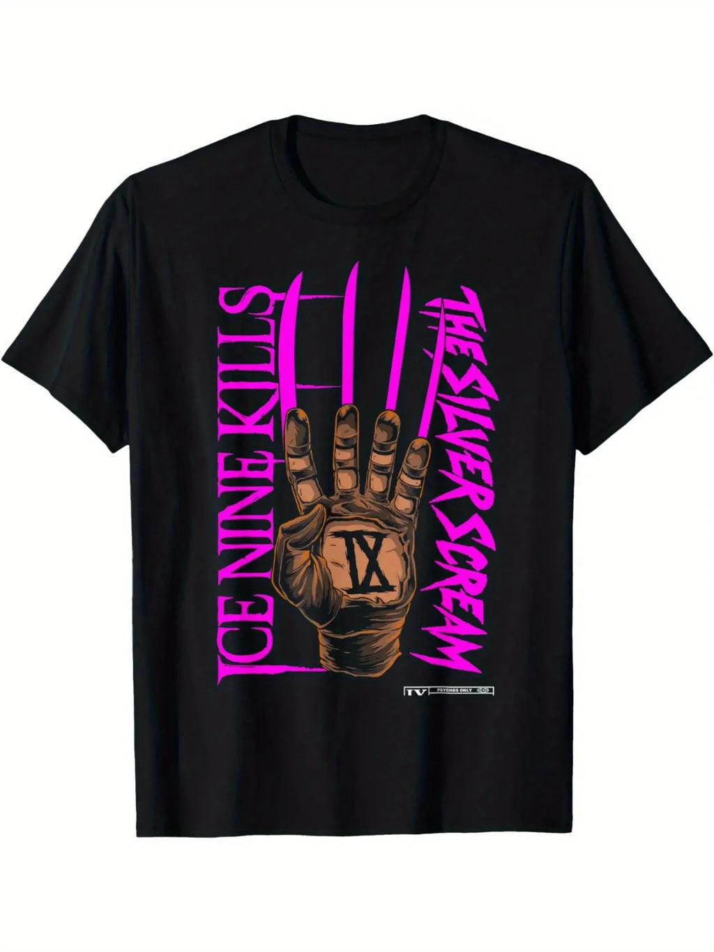 Ice Nine Kills Men's Graphic T-Shirt - Cotton Crew Neck Tee with Geometric Pattern, 180gsm, Regular Fit, All-Season Casual