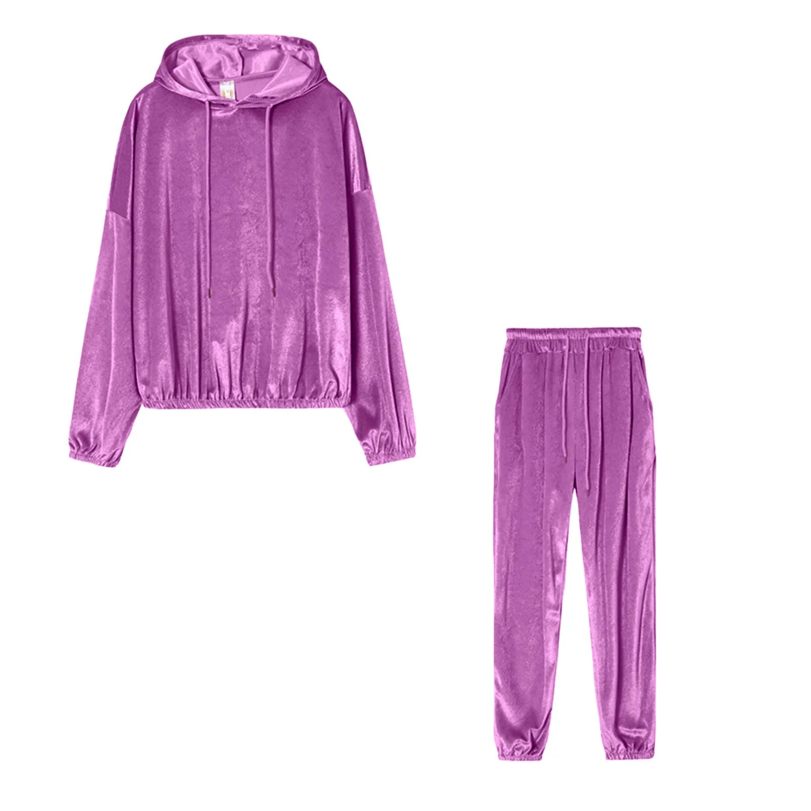 Party Outfit Women's Spring And Autumn Winter Hoodie Set Solid Color Casual Fashion Sports Pants Two plus Size Snow Bib Overalls