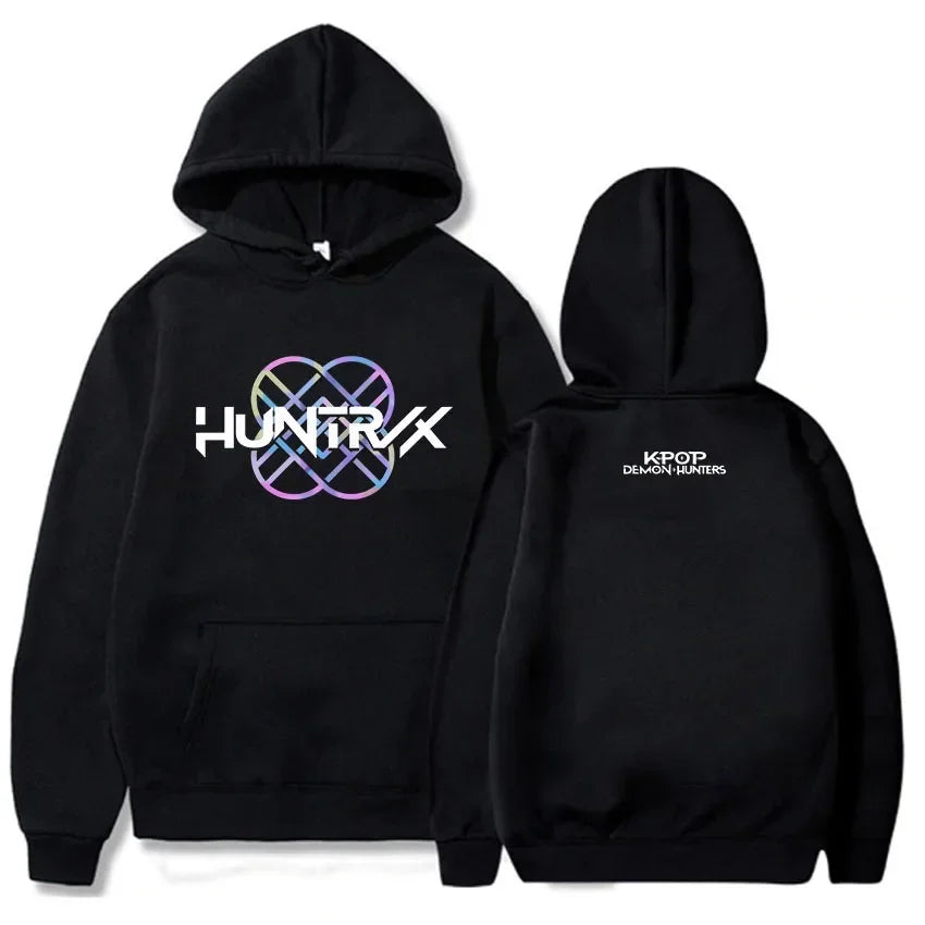 KPop Devil Hunter Huntrix logo hoodie men's movie pattern Loose printing 2025 Casual high-quality hoodie