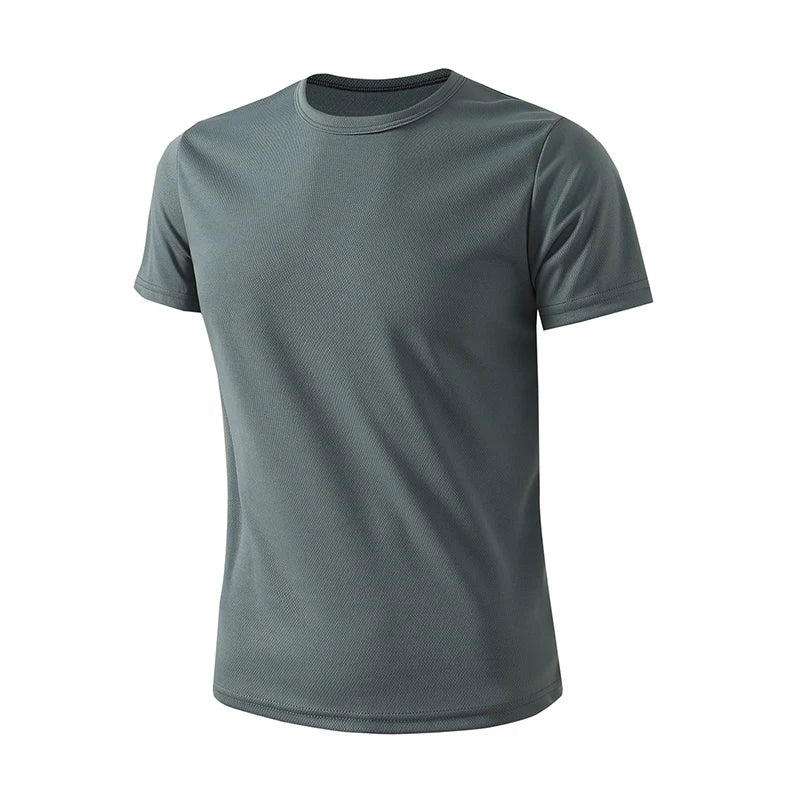 1/4/6 Pcs Summer Teenagers Aged 13-16 Solid Color Quick drying Short sleeved T-shirt Men's Loose Casual Sportswear Sizes 160-175