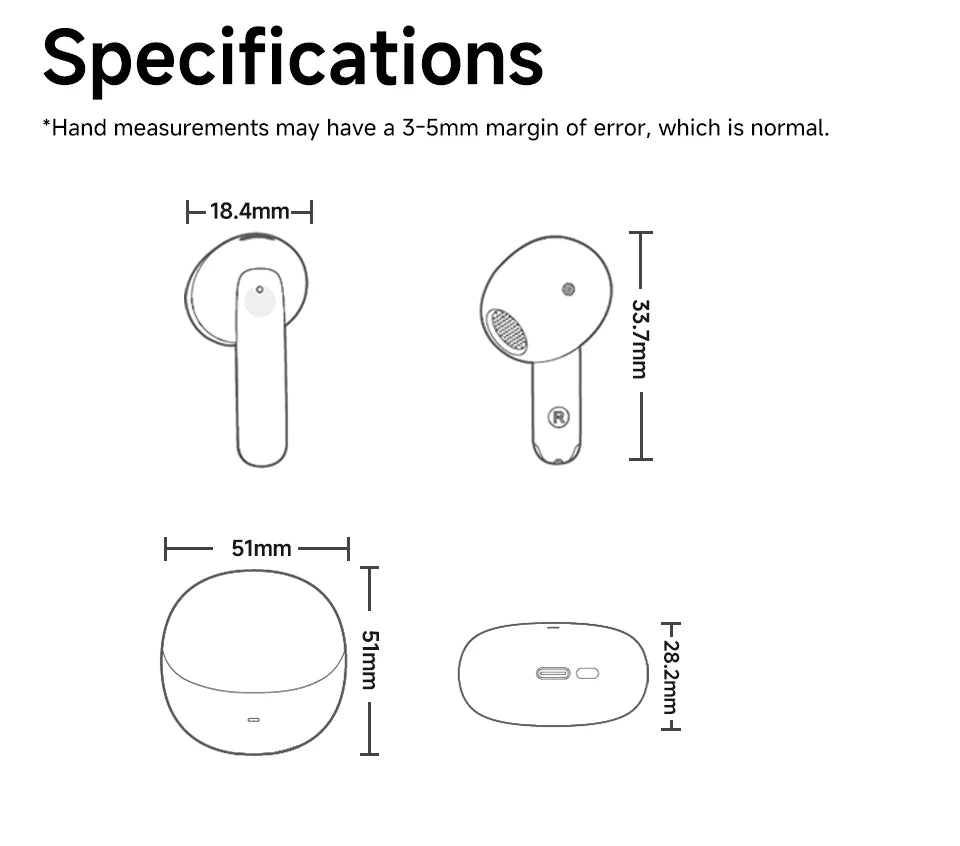 QCY HT10 AilyBuds Pro+ ANC Bluetooth Wireless Earphone Adaptive AI Audio Hi-res LDAC Earbuds ANC dual Connection Headphone