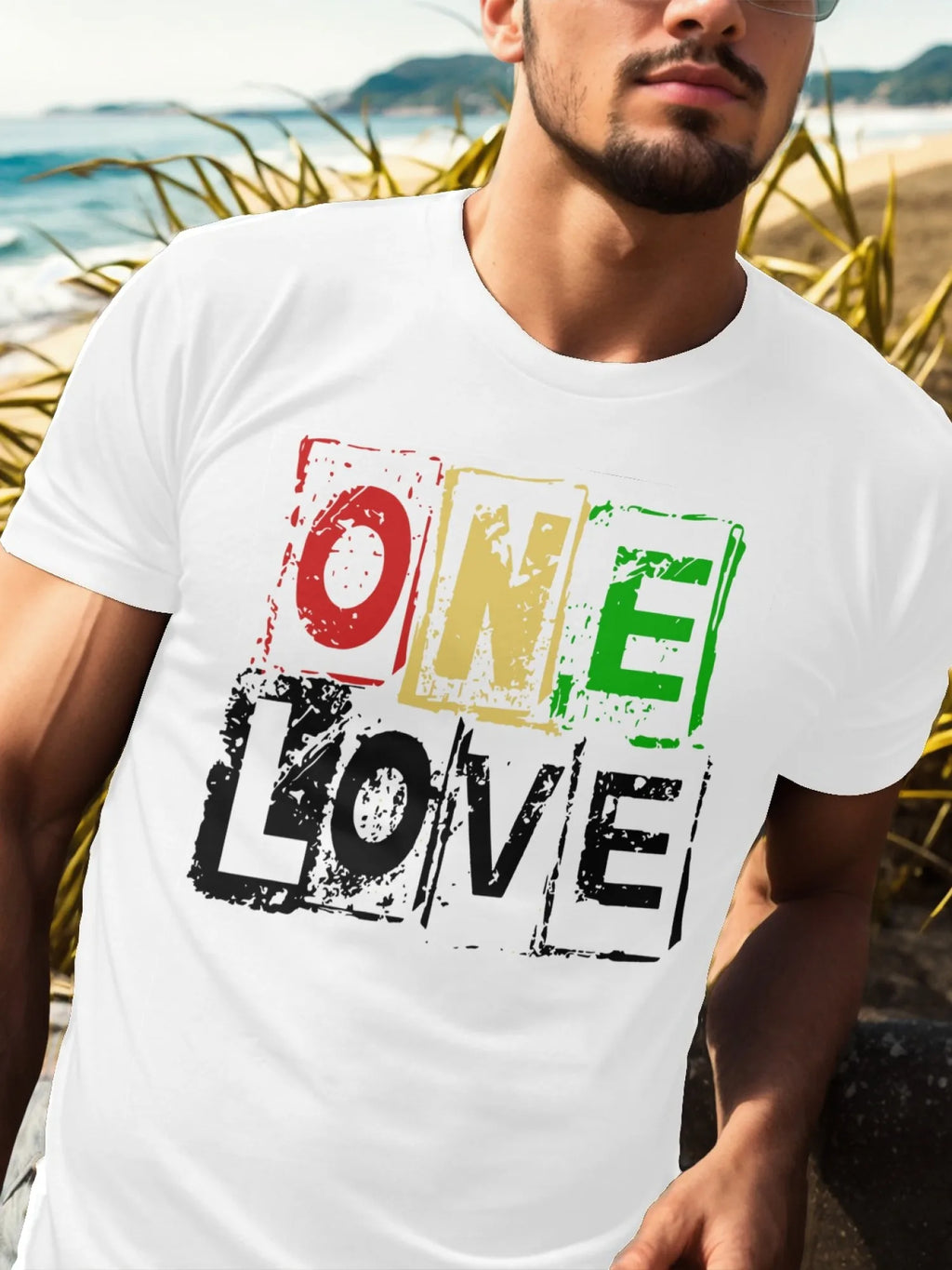 Men's short sleeved printed cotton T-shirt, round neck, comfortable and breathable, summer casual short sleeved top