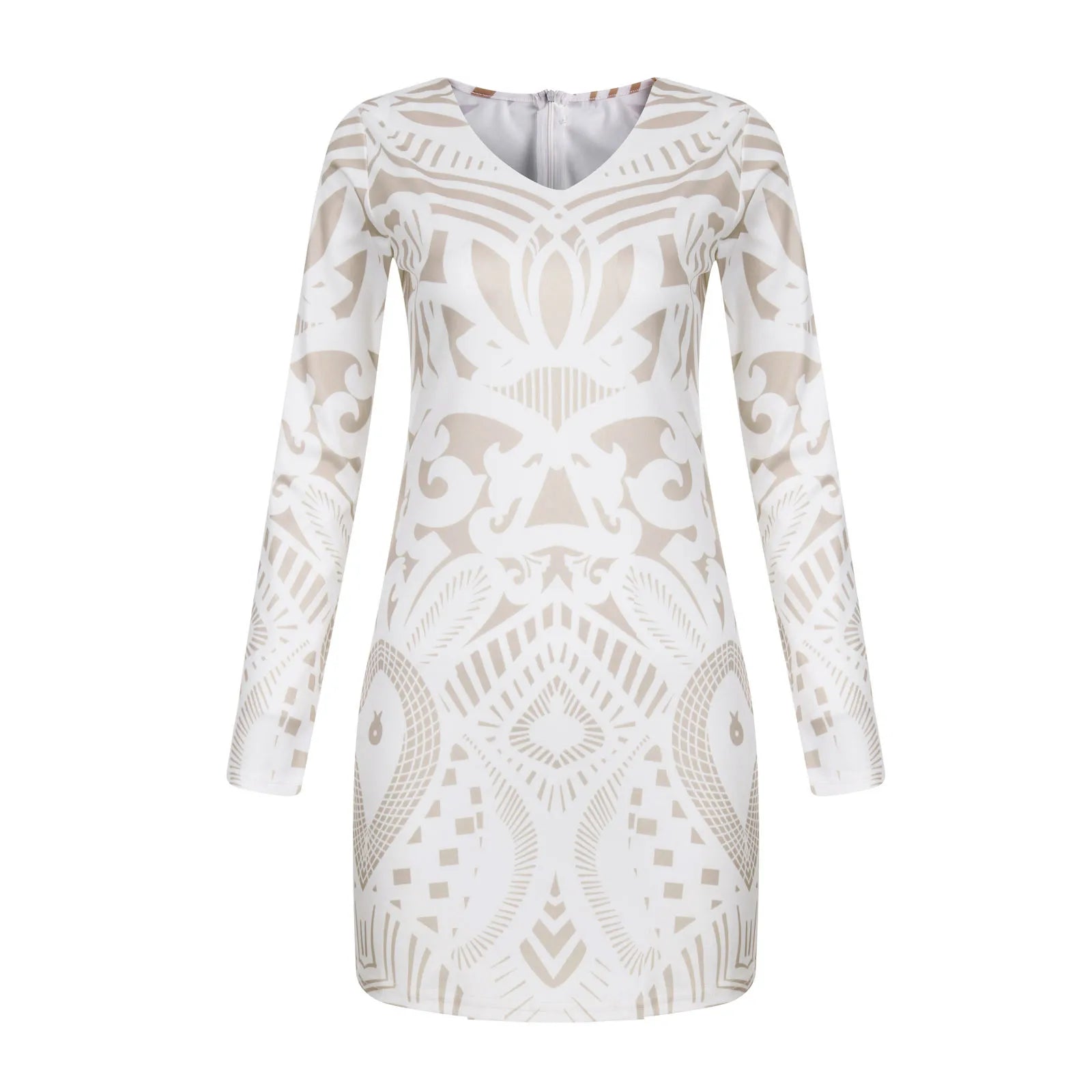 Women's Long Dresses V Neck Lace Slim Mini Dress Sexy Hips  Wrap Hollow Out Mini Dress Fashion Cocktail Banquet Party Dress