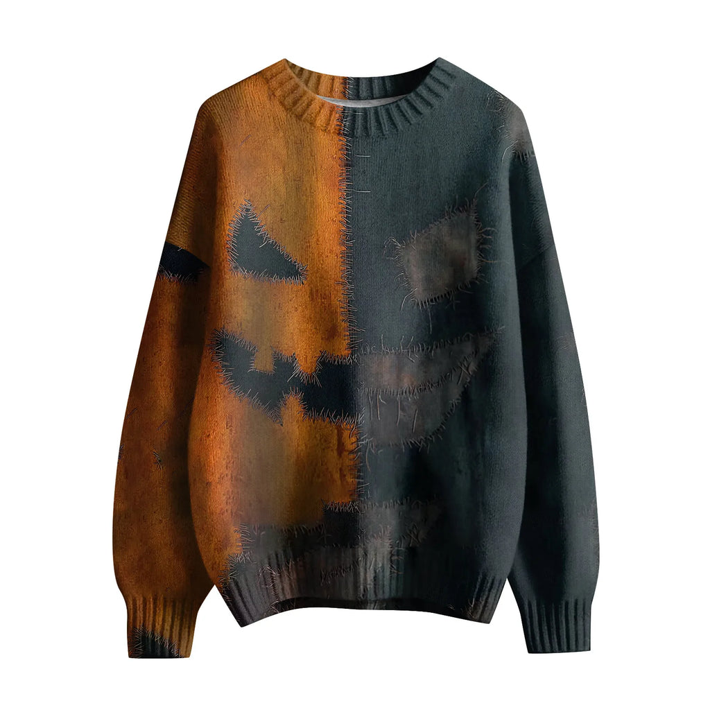 Long Sleeve Pullover Sweaters For Women O Neck Casual Cute Printing Knit Oversized Sweater Winter Clothes Woman Pulls Femmes