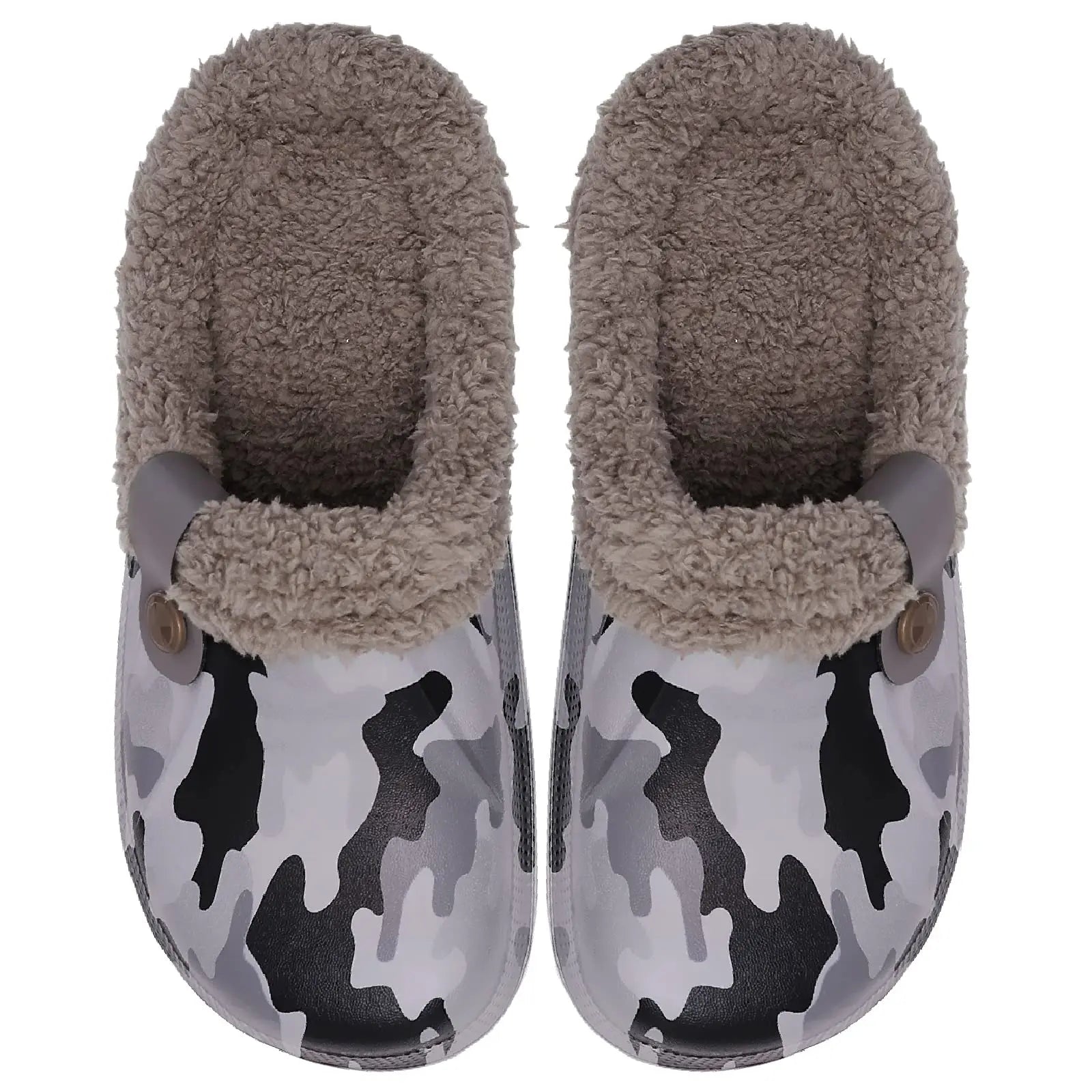 Pallene Fur Lined Clogs Women Men Waterproof Graden Shoes Winter Fuzzy Slippers Plush Bedroom Shoes Outdoor Fashion Fur Clogs
