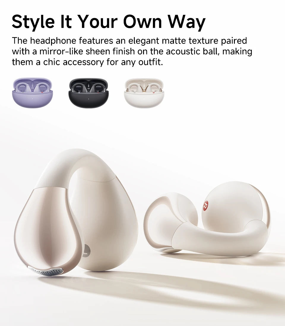QCY Crossky C30 Wireless Earphones Bluetooth 5.4 Ear clip TWS Sports Earbuds Open Ear Earclip Dual-Connection Headphone