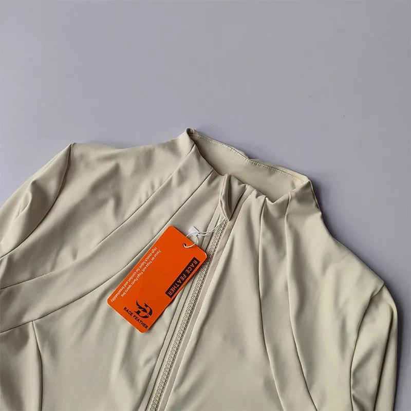 Women's yoga fitness jacket, slim fit professional quick drying jacket, running slimming sports long sleeved yoga suit top