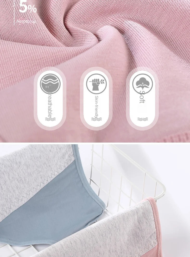 3PCS/set Women's menstrual briefs large flow postpartum water absorption leakproof briefs women's pure cotton menstrual briefs