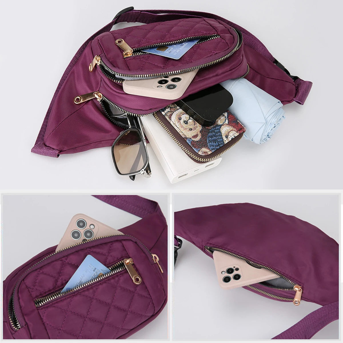 Bags / Women's handbags / Belt bags, Women's chest bags, Women's crossbody phone bags, Women's casual belt bags.A-ZMT