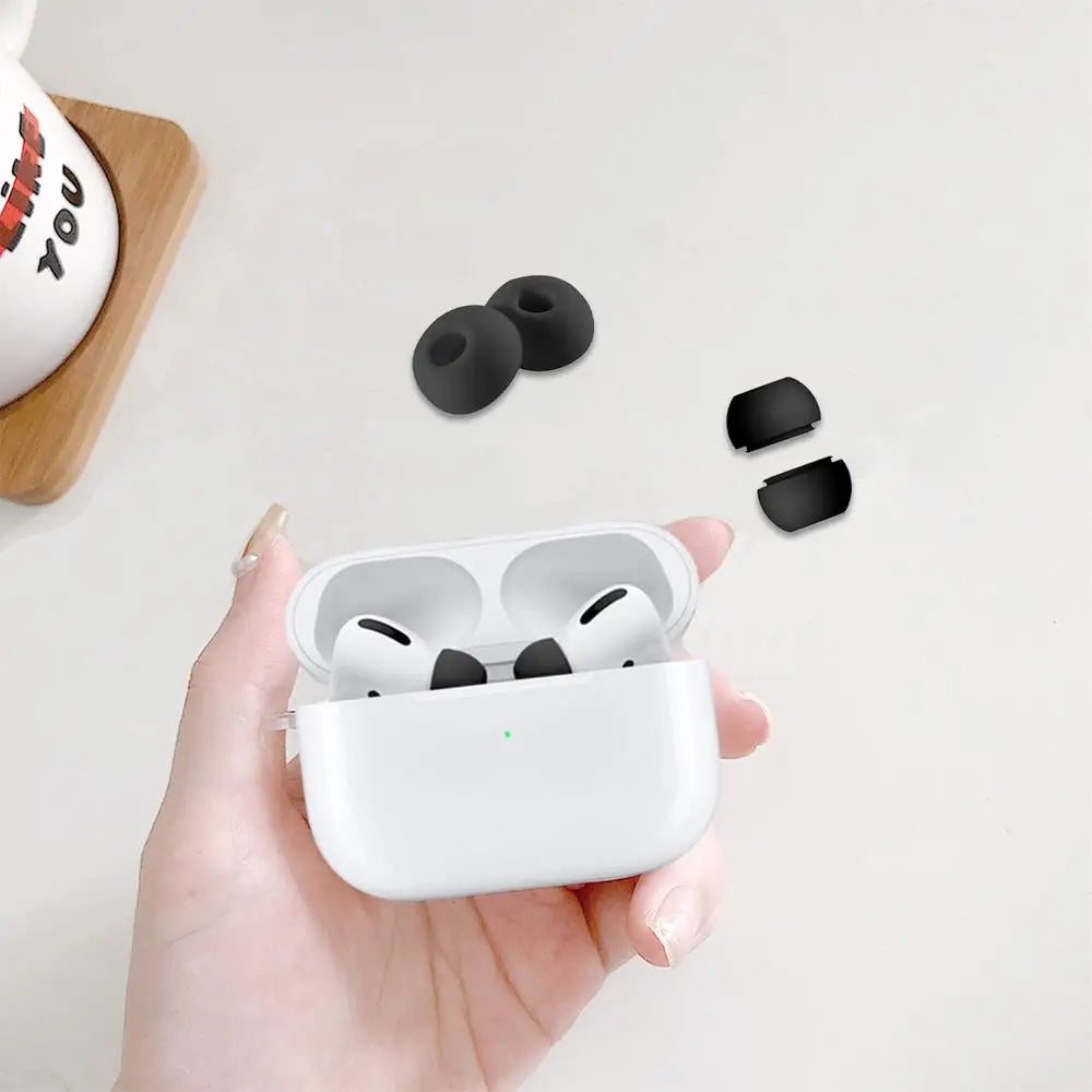 3 Pairs Eartips For AirPods-Pro 1st 2nd Silicone Ear Tips Rubber S/M/L Earbuds Replacement Ear Pads Anti-Slip Earphone Tips