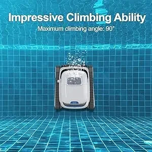 VOXIV Cordless Robotic Pool Cleaner with Wall Climbing - Over 120mins Runtime Automatic Pool Vacuum