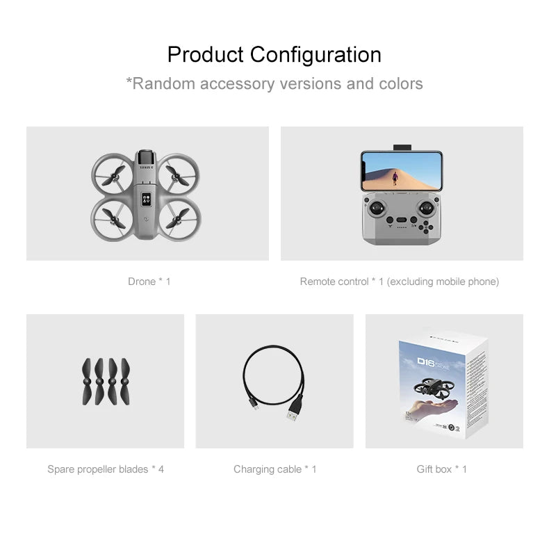 Xiaomi D16 Drone Bushless Motor 8K HD Aerial Profesional Dual-camera Helicopter Optical Flow GPS Positioning Avoidance Drone UAV