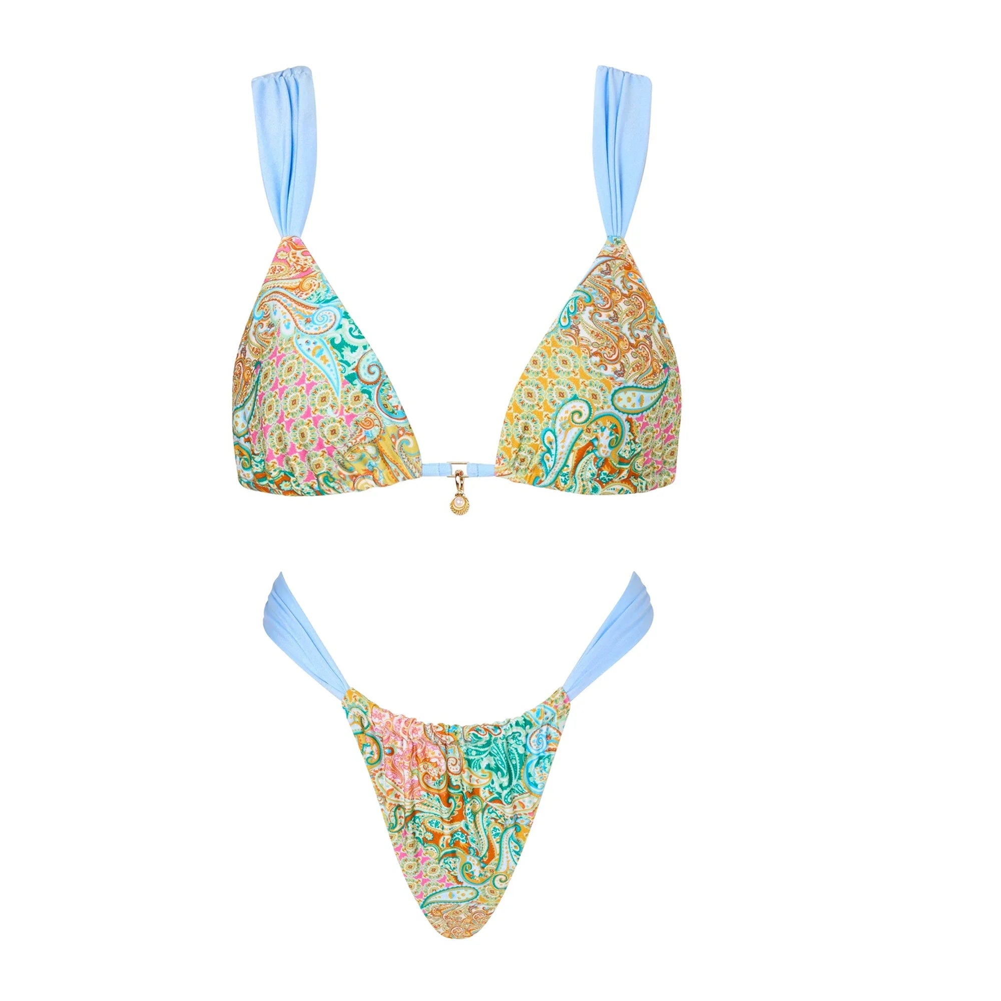 Bikini Swimsuit with Skirt Print Swimwear Women Brazilian Bikini 3 Pics Bathing Suit A Line Skirt Summer Female