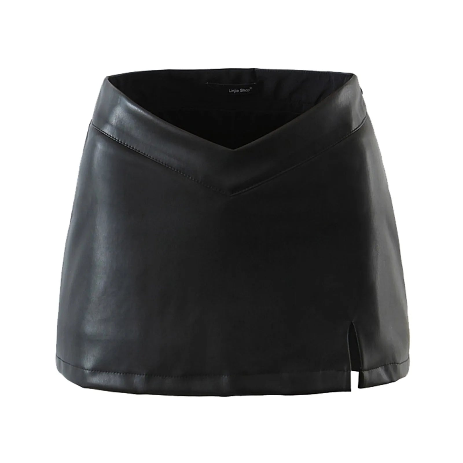 2024 New Leather Skirt For Women Feamle Side Split Slim Wrap Hip Half Skirt Look Thin Fashion Temperament Clothes For Daily Wear