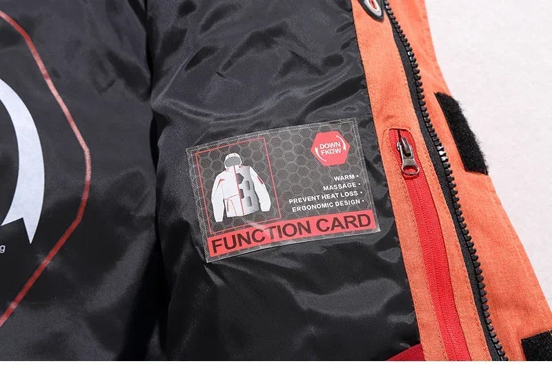 New Thermal Winter Skiing Down Jacket Ski Suit Men Snowboard Bibs Pants Warm Set Male Snowmobile Clothing For Wear Overalls