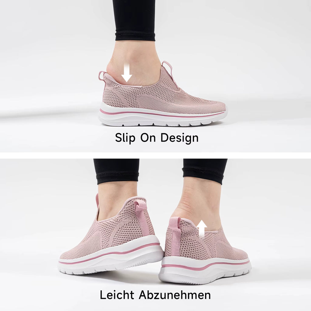 2025 Best Selling Women'S Breathable Mesh Sneakers Casual Lightweight Shoes with Lighted Upper Fabric Dropshipping Product